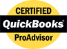 A certified quickbooks proadvisor logo.